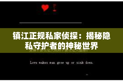 镇江正规私家侦探：揭秘隐私守护者的神秘世界