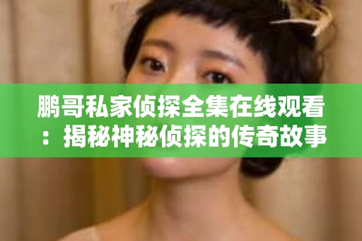 鹏哥私家侦探全集在线观看：揭秘神秘侦探的传奇故事