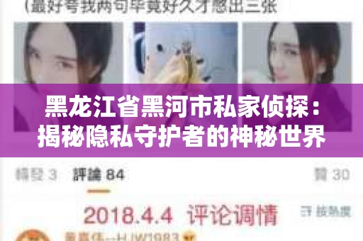 黑龙江省黑河市私家侦探：揭秘隐私守护者的神秘世界