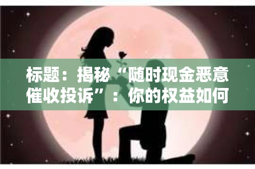 标题：揭秘“随时现金恶意催收投诉”：你的权益如何保护？