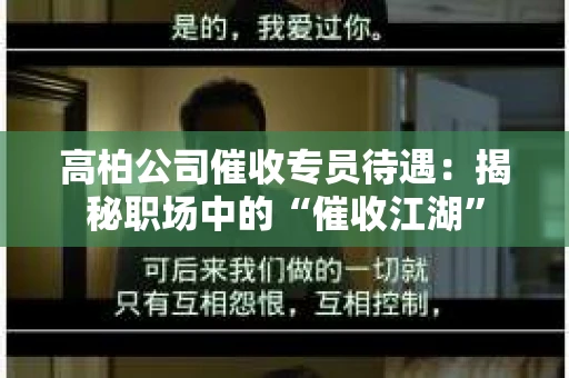高柏公司催收专员待遇：揭秘职场中的“催收江湖”