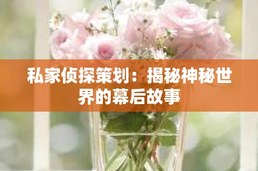 私家侦探策划：揭秘神秘世界的幕后故事