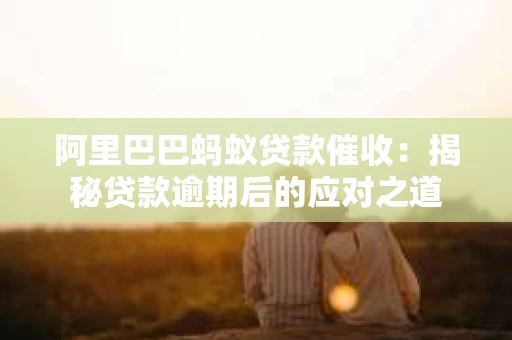 阿里巴巴蚂蚁贷款催收：揭秘贷款逾期后的应对之道