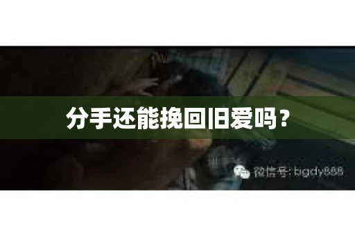 分手还能挽回旧爱吗？