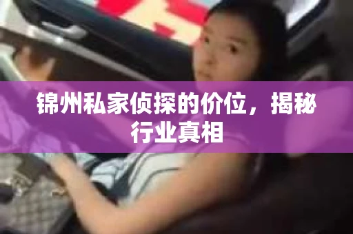 锦州私家侦探的价位，揭秘行业真相