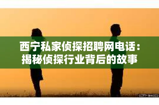 西宁私家侦探招聘网电话：揭秘侦探行业背后的故事