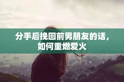 分手后挽回前男朋友的话，如何重燃爱火