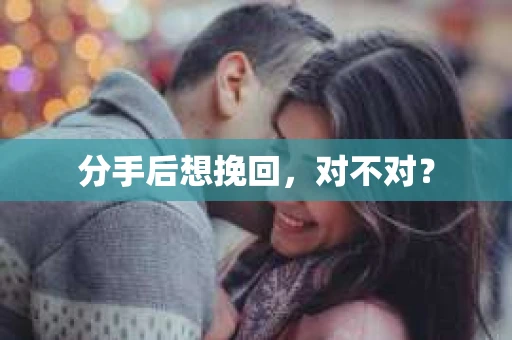 分手后想挽回，对不对？